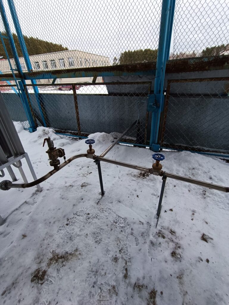 запорная арматура трубопровода кислорода