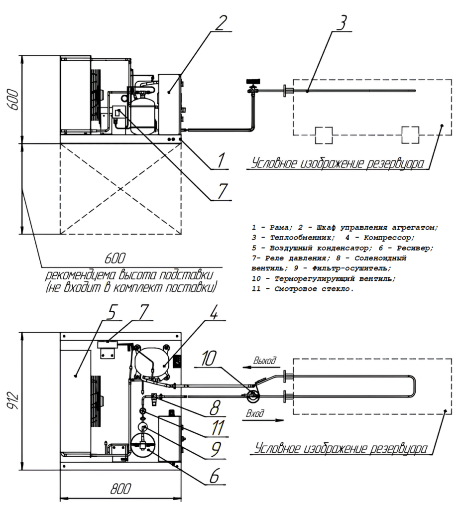 схема АПД 40,0 с внутренним теплообменником, Челябинск