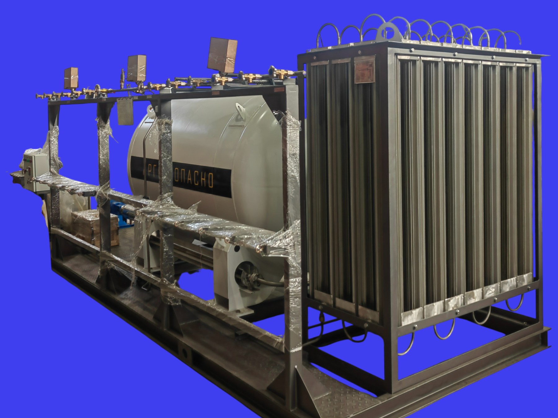 монтаж газификационной установки 2 м3 для заправки баллонов аргоном