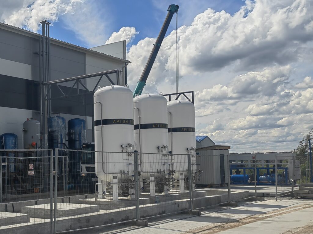 газификация аргона с помощью газификаторов ГХК-3